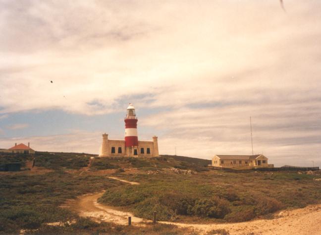 The Cape Agullas Lighthouse.