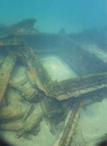 You can just see part of an anchor. You can just see part of an anchor.