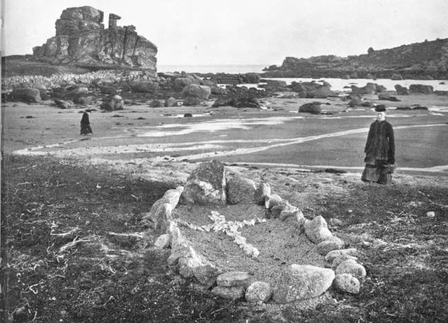 The grave of the Rear Admiral. The spot is still marked today with twoo large stones and a brass plaque. (Photo Frank Gibson)