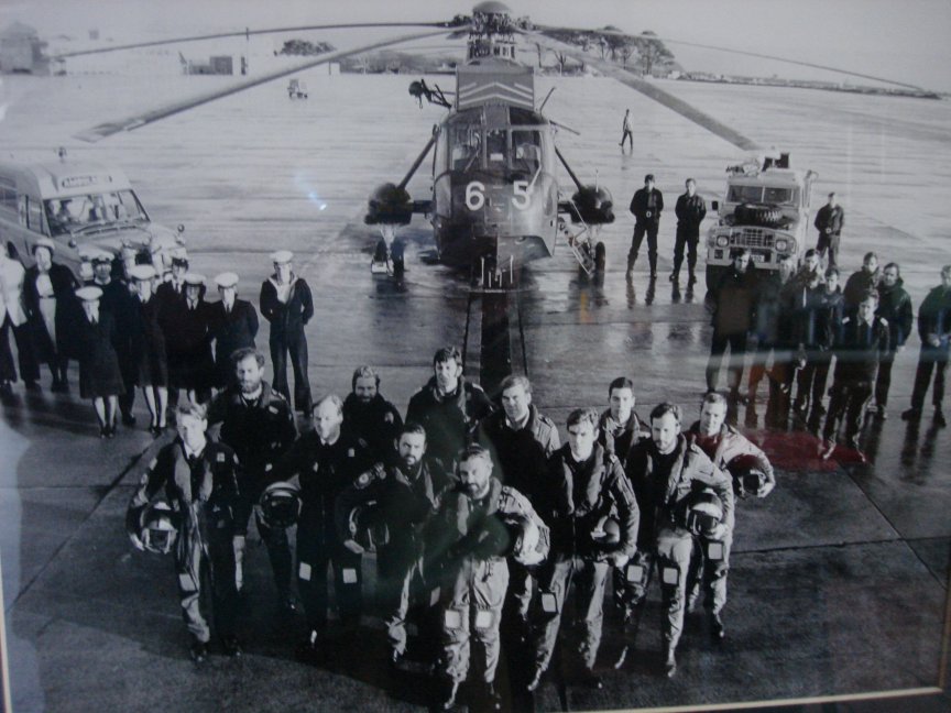 Photo 691 shows the naval aircrews and ground crews plus supporting station emergency personnel on SAR duty at RNAS Culdrose over the Christmas and New Year period in 1978/79, heroes everyone of them.