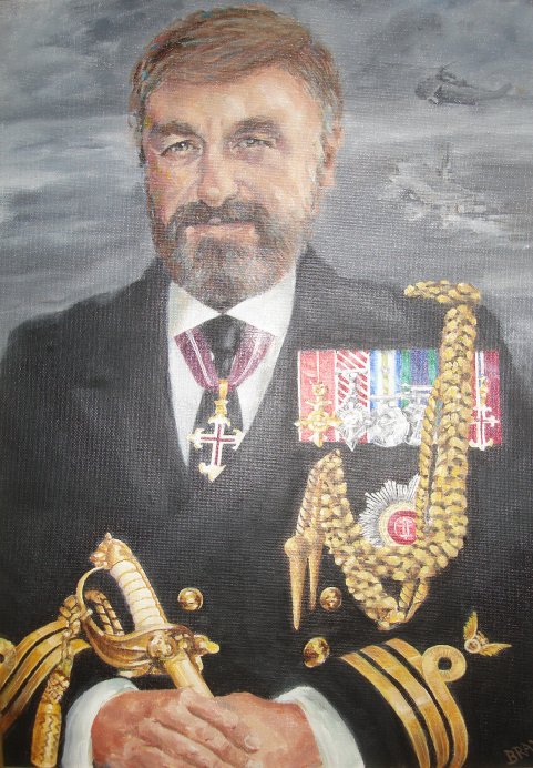 Portrait of Commander Mike Norman. O.B.E., A.F.C., R.N.