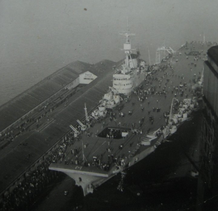 Bobby served on the Aircraft Carrier H.M.S. Implacable seen here in Vancover and Tricomalee for VJ day Bobby served on the Aircraft Carrier H.M.S. Implacable seen here in Vancover and Tricomalee for VJ day