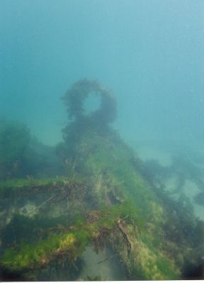 Part of the bowsprit. Part of the bowsprit.
