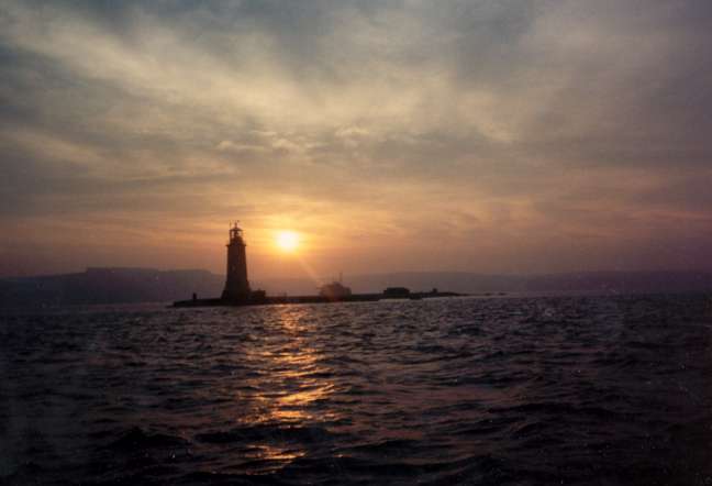 Sunset over the Breakwater.