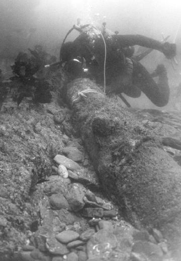 Peering into the muzzel of a cannon.