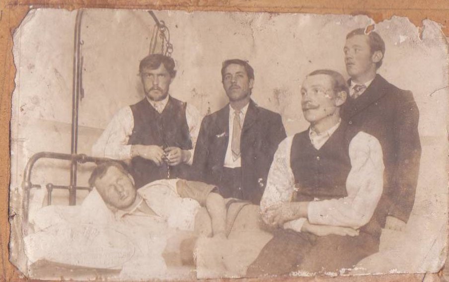 In the Hospital. Joseph Cauchi is second from the left (standing).