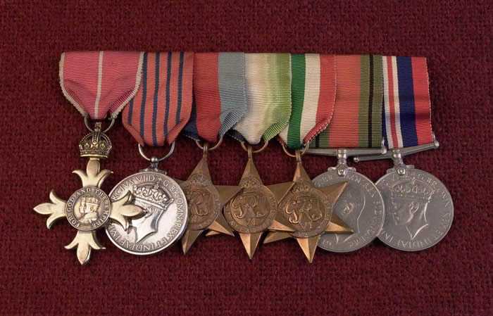 Crabb's other medals.