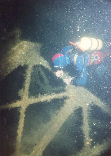 Peering into one of the holds.