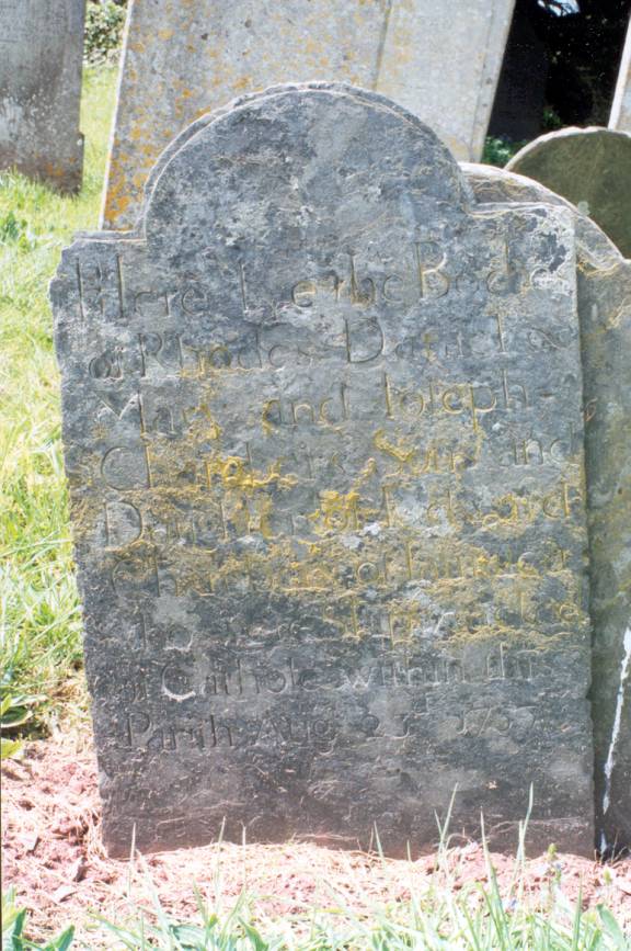 The weathered Headstone.