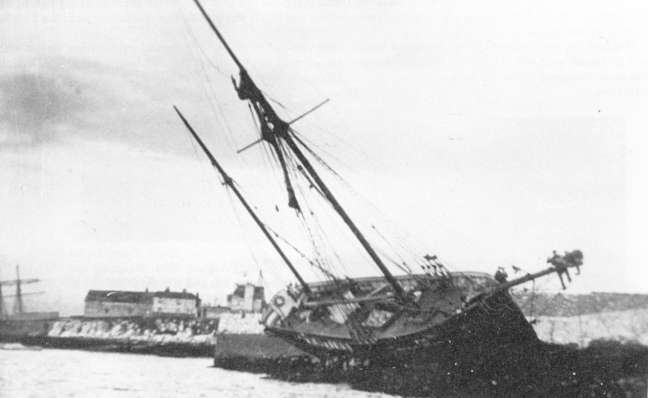 Aground in the Cattewater. Aground in the Cattewater.
