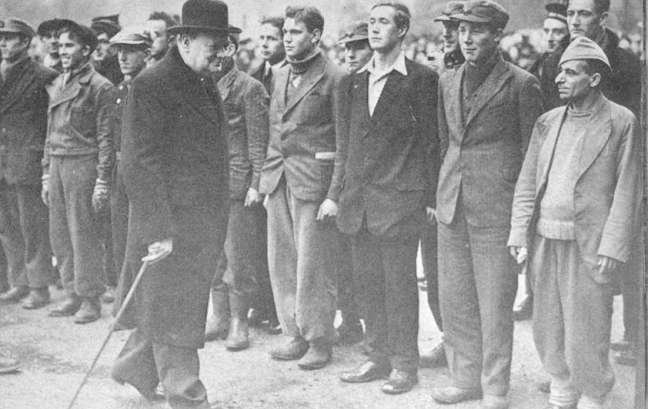 Churchill inspecting the' Hardy' Survivors at Horseguards Parade, see film below for more.