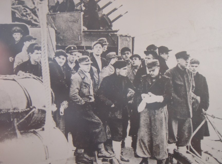 The survivors on Ivanhoe. Harry is furthest right. Photo Rogers family.