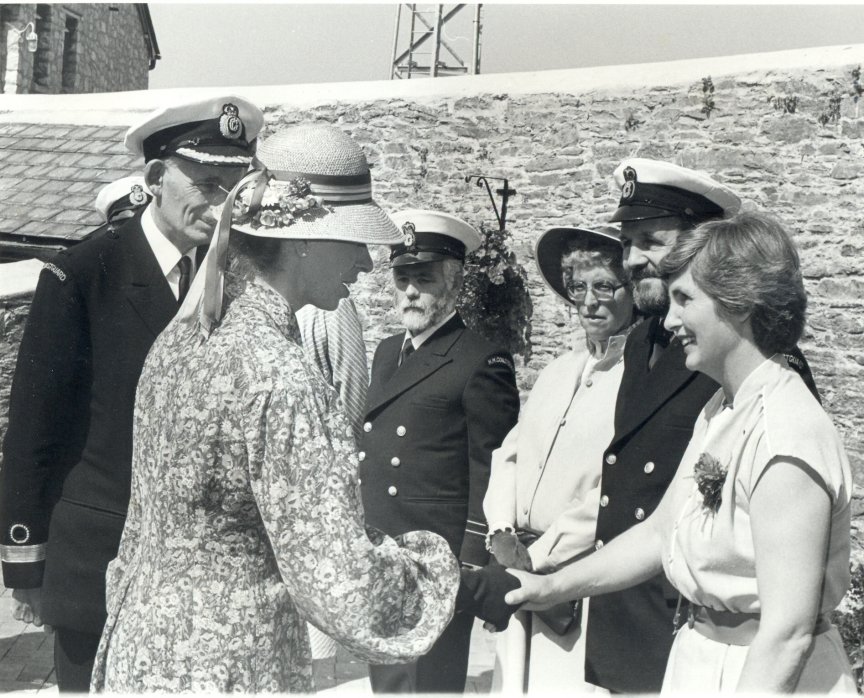 Meeting H.R.H. Princess Anne at the station.