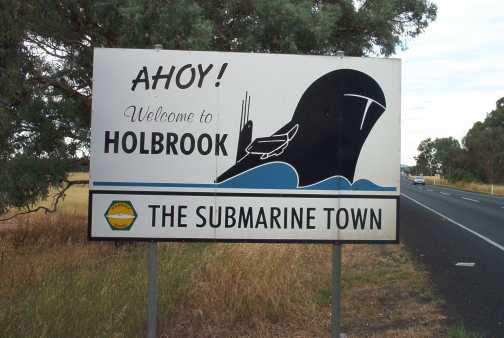 Sign at the entrance to Holbrook.