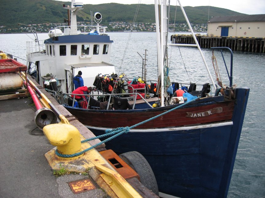 The diving vessell Jane R.