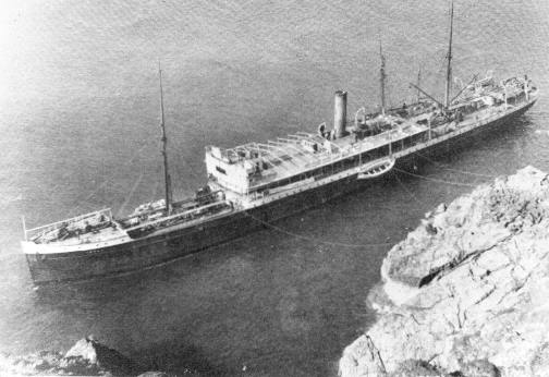 The Jebba aground near Bolt Tail.