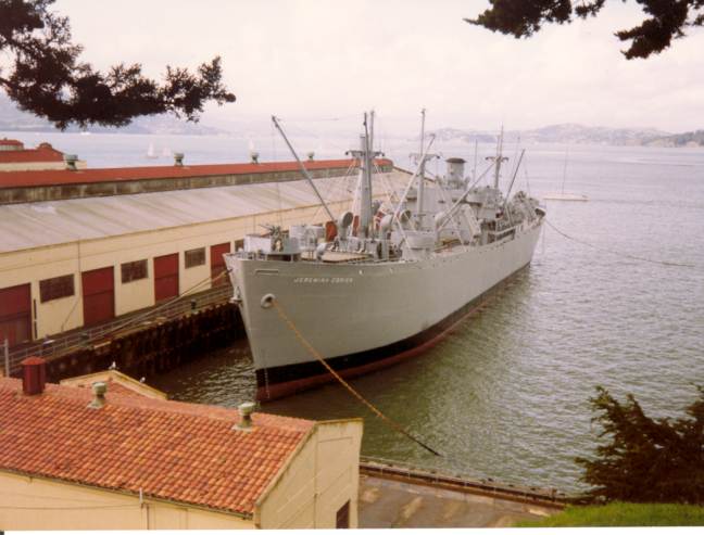 The Jeremiah O'Brian at her berth in San Francisco.