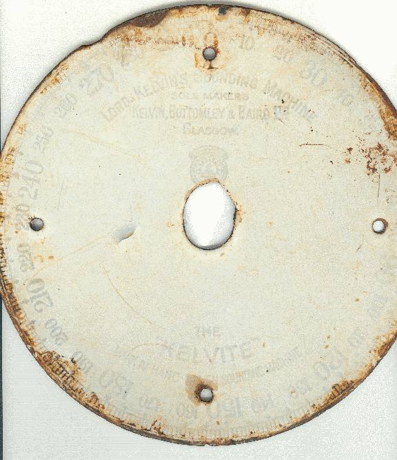 Disk from the top of the sounder. It is faint, but you can still read the wording.