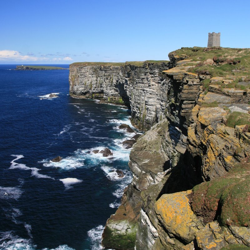 Marwick Head and the Memorial. Photo by John Findlay