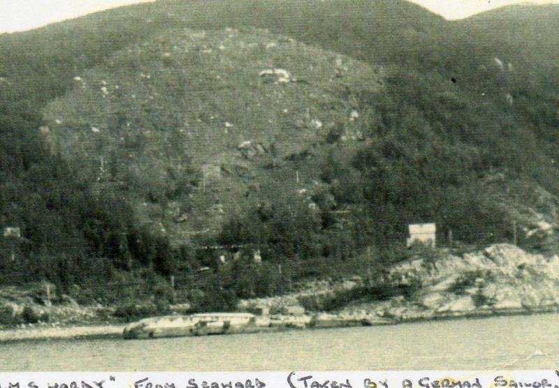 This photo of Hardy aground, was taken by a German sailor. Photo supplied by Bill Sanders. This photo of Hardy aground, was taken by a German sailor. Photo supplied by Bill Sanders.