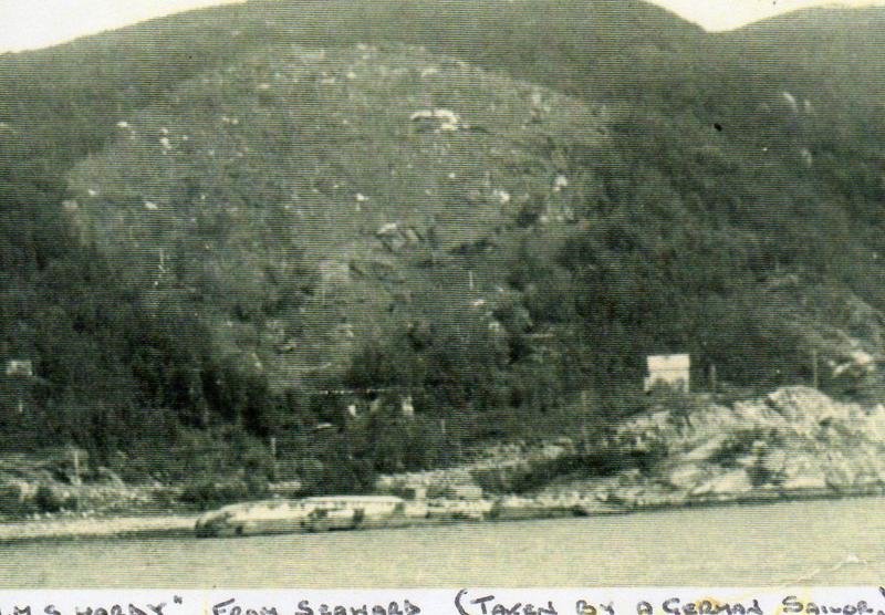 This photo of Hardy aground, was taken by a German sailor. Photo supplied by Bill Sanders.