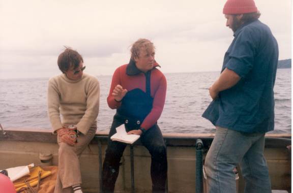 Roger, on right, giving a briefing.