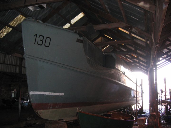 S-130 in the shed. S-130 in the shed.