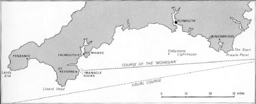 The Mohegan's ill fated course.