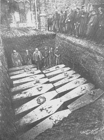 The mass grave at St.Keverne's Church.