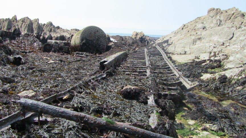 SS Collier wreckage. Boilers,engine block and an iron propeller.