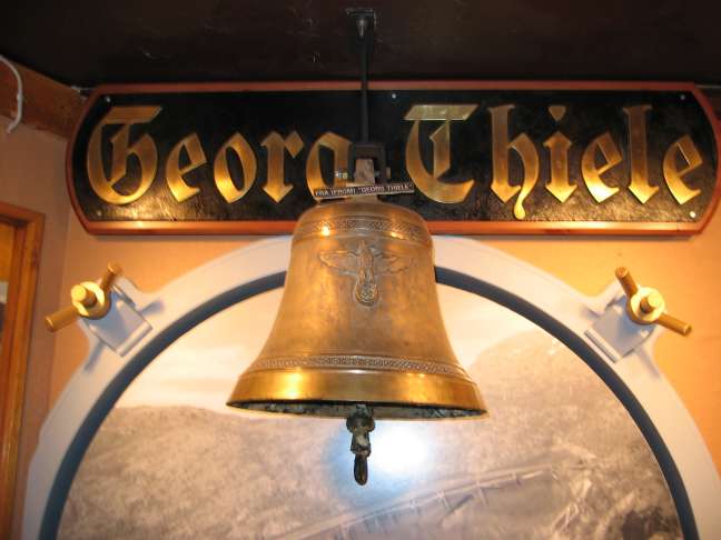 The bell from Z2, now in the Museum.