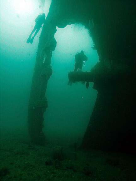 The Rudder and prop shaft. (Photo F. Bang)