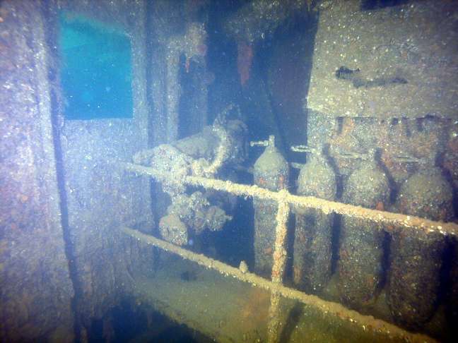 The wreck of the Strassa. The wreck of the Strassa.