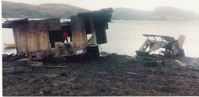 Just a part of the ship that was blown all over the Loch.