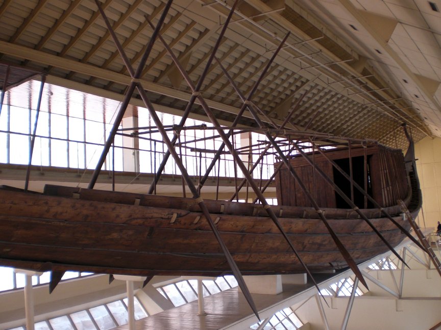 Side view showing cabin and oars. Photo Joyce Mitchell.