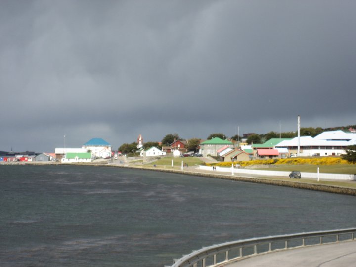 Looking towards Stanleys main jetty.