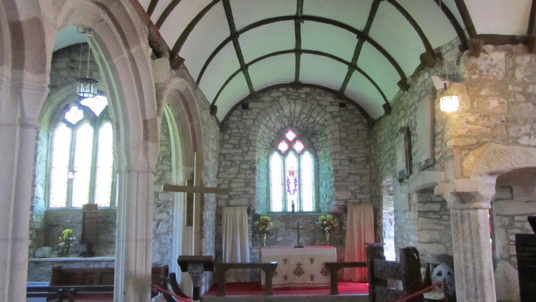 Inside St. Wynwallow Church