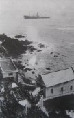 The Lizard Lifeboat station with survivors fron the Suevic