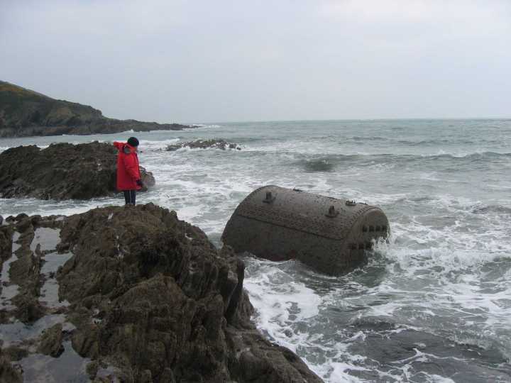 The boiler at low tide.