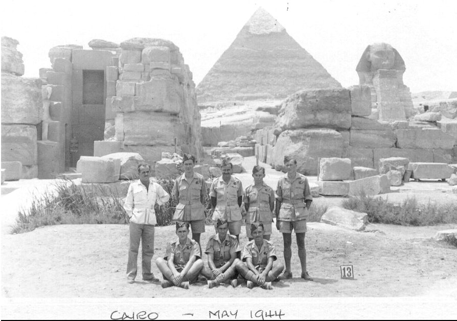 Family Ted in Egypt on his return from South Africa; he is second from the right, standing.