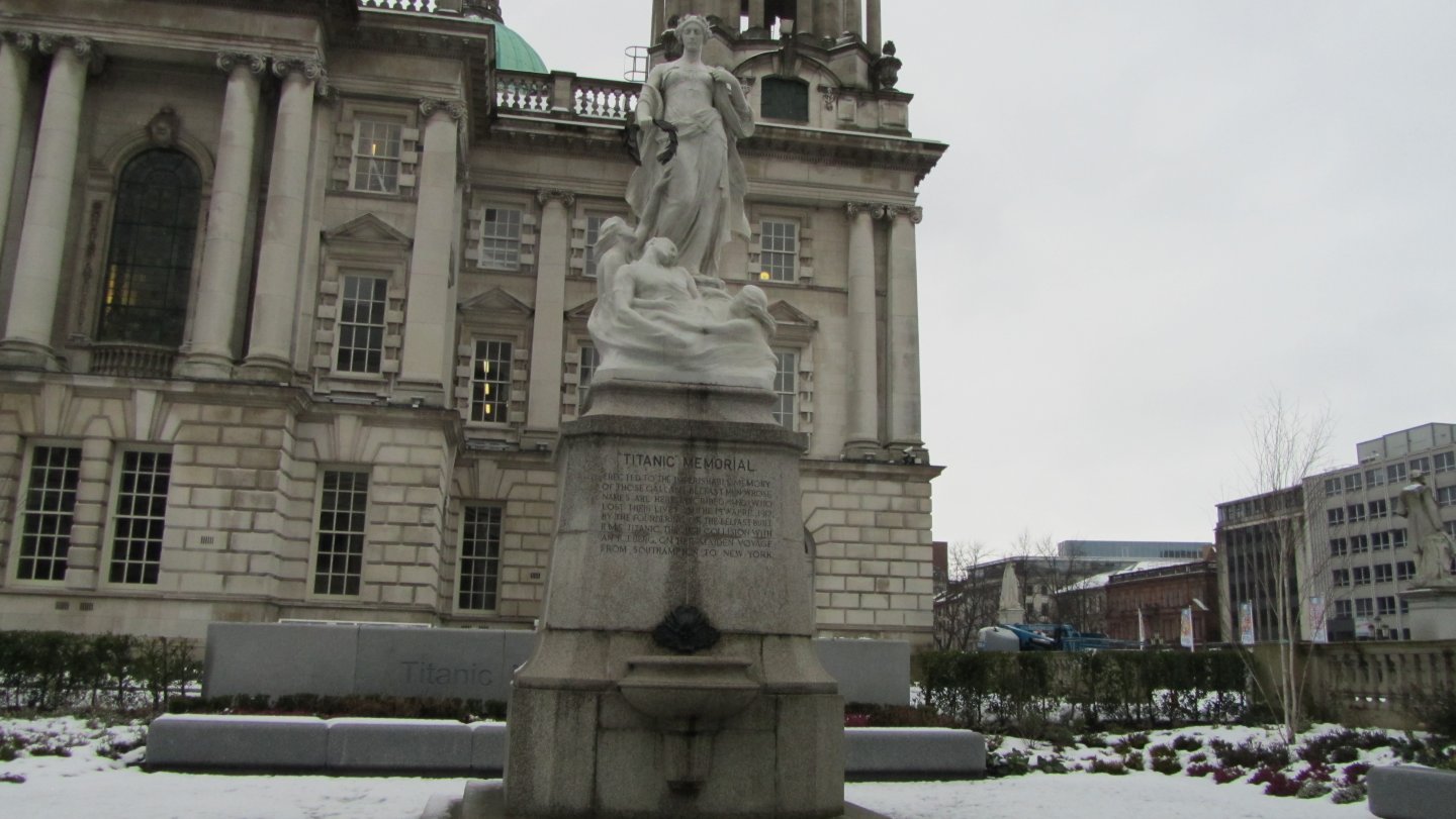 Titanic Memorial in Belfast City Center.