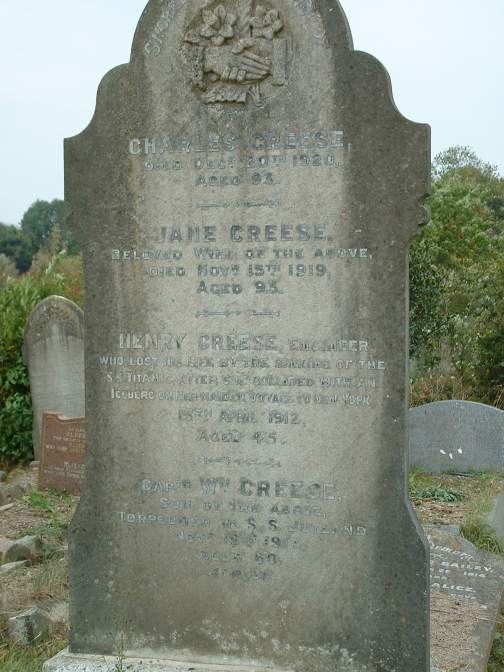 The grave at Ford Park cemetary.