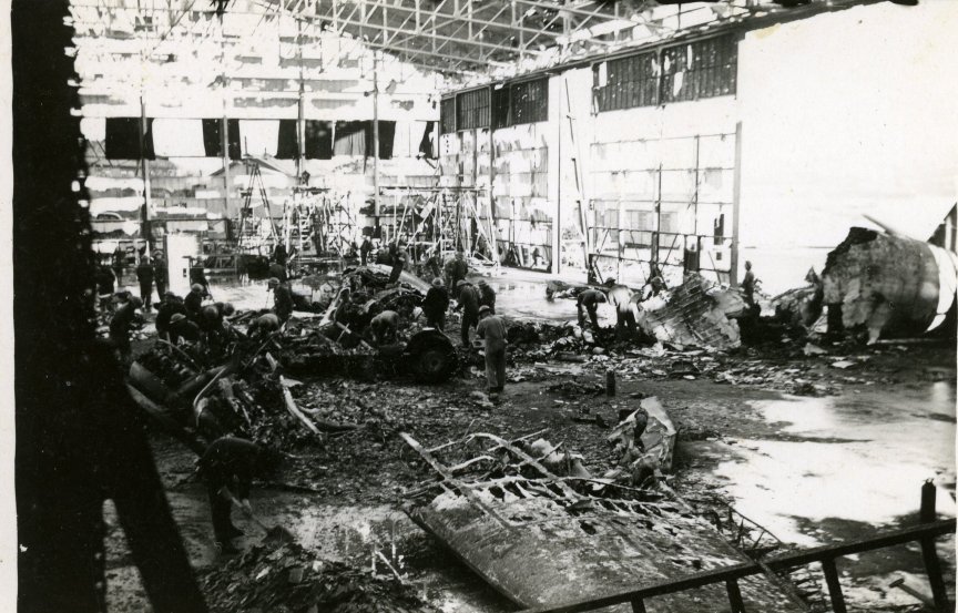 The aftermath of the bombing.