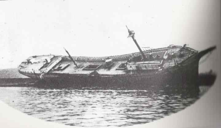 The Yvonne on the Breakwater. The Yvonne on the Breakwater.